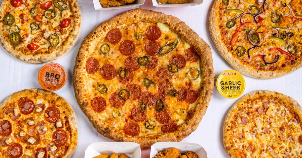 What size is Apache Pizza?