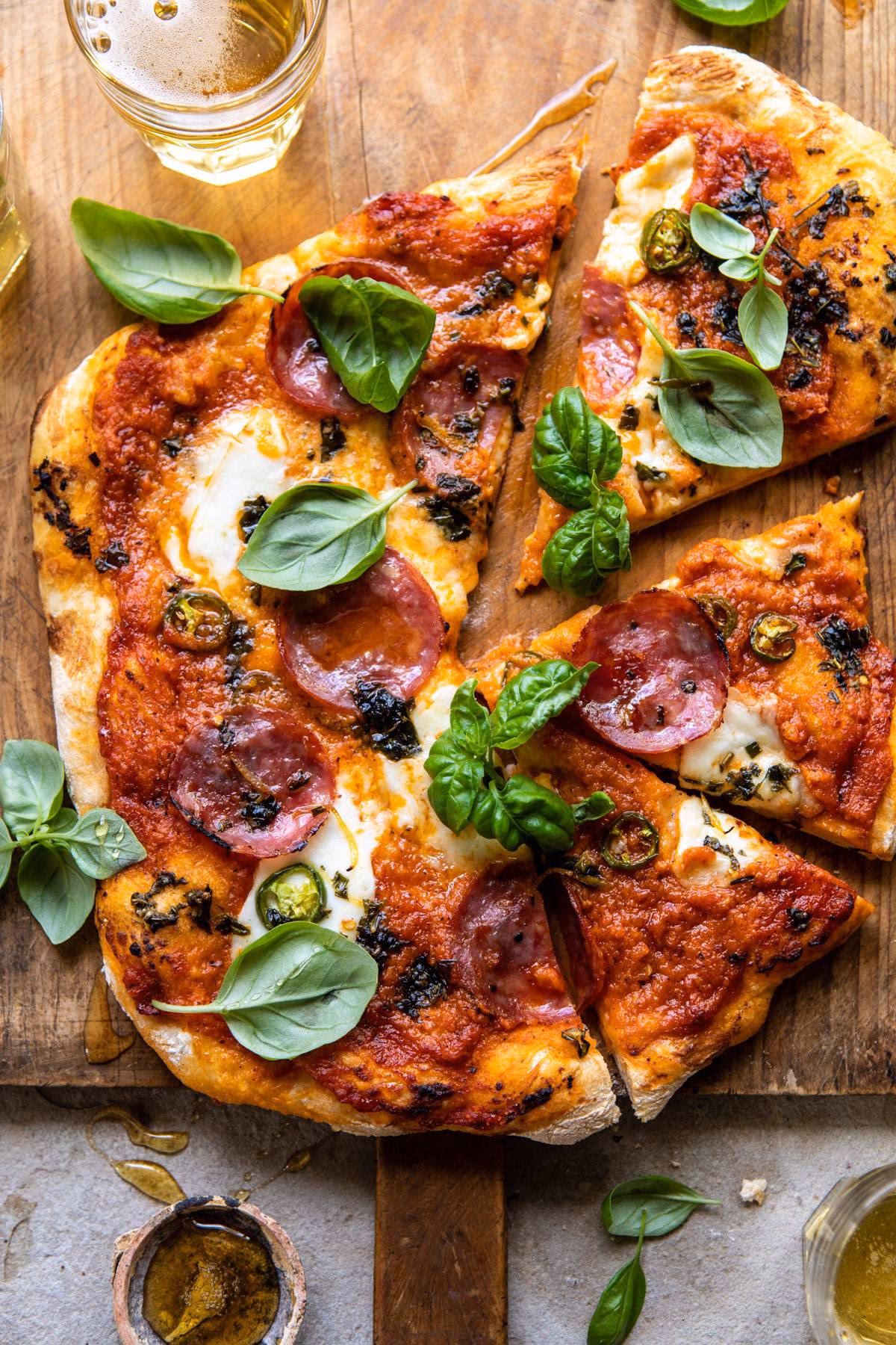 Can you put Basil on pizza dough?
