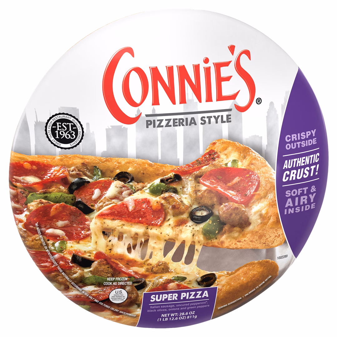 How many people can eat at Connie's pizza?