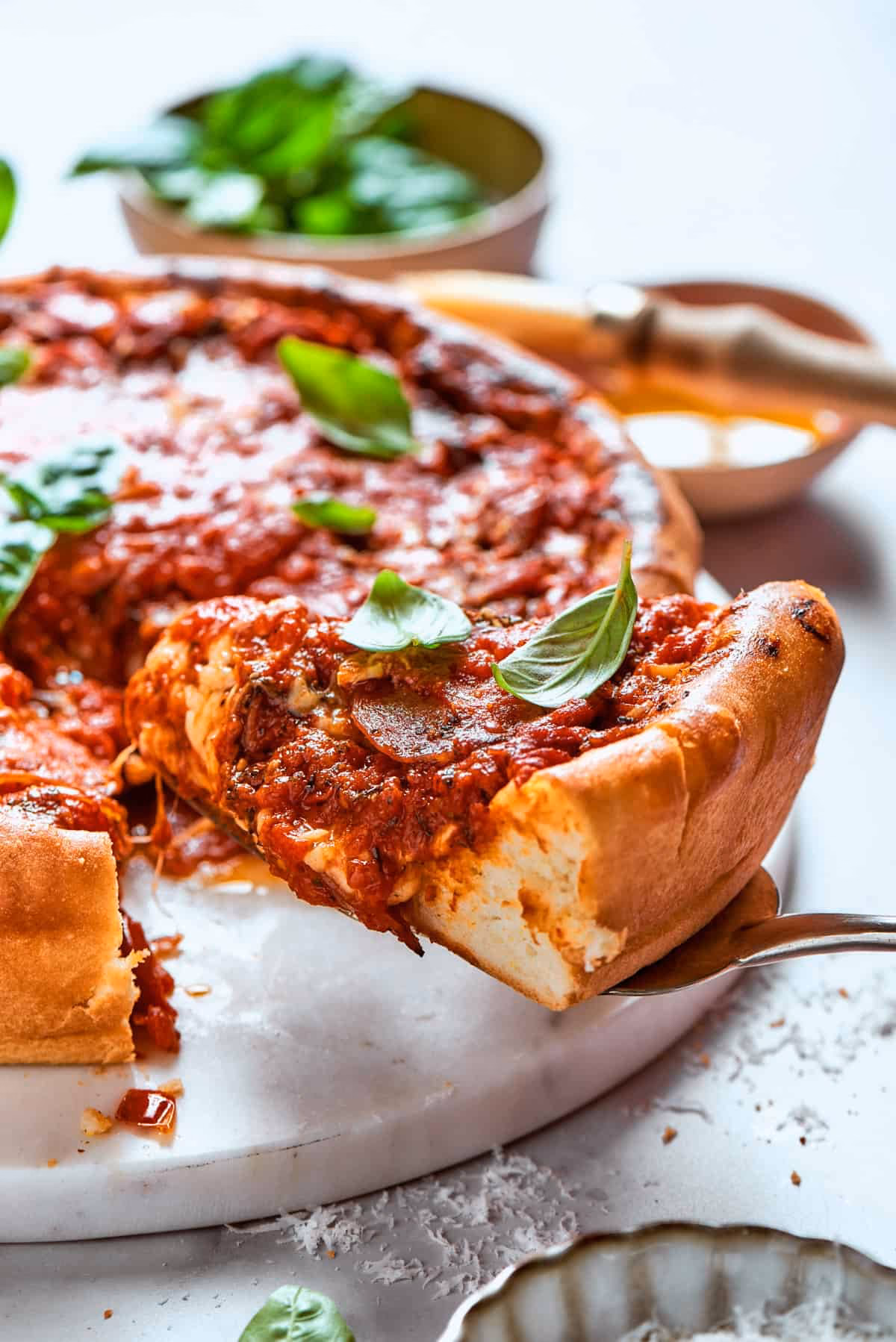 What is a deep-dish pizza?