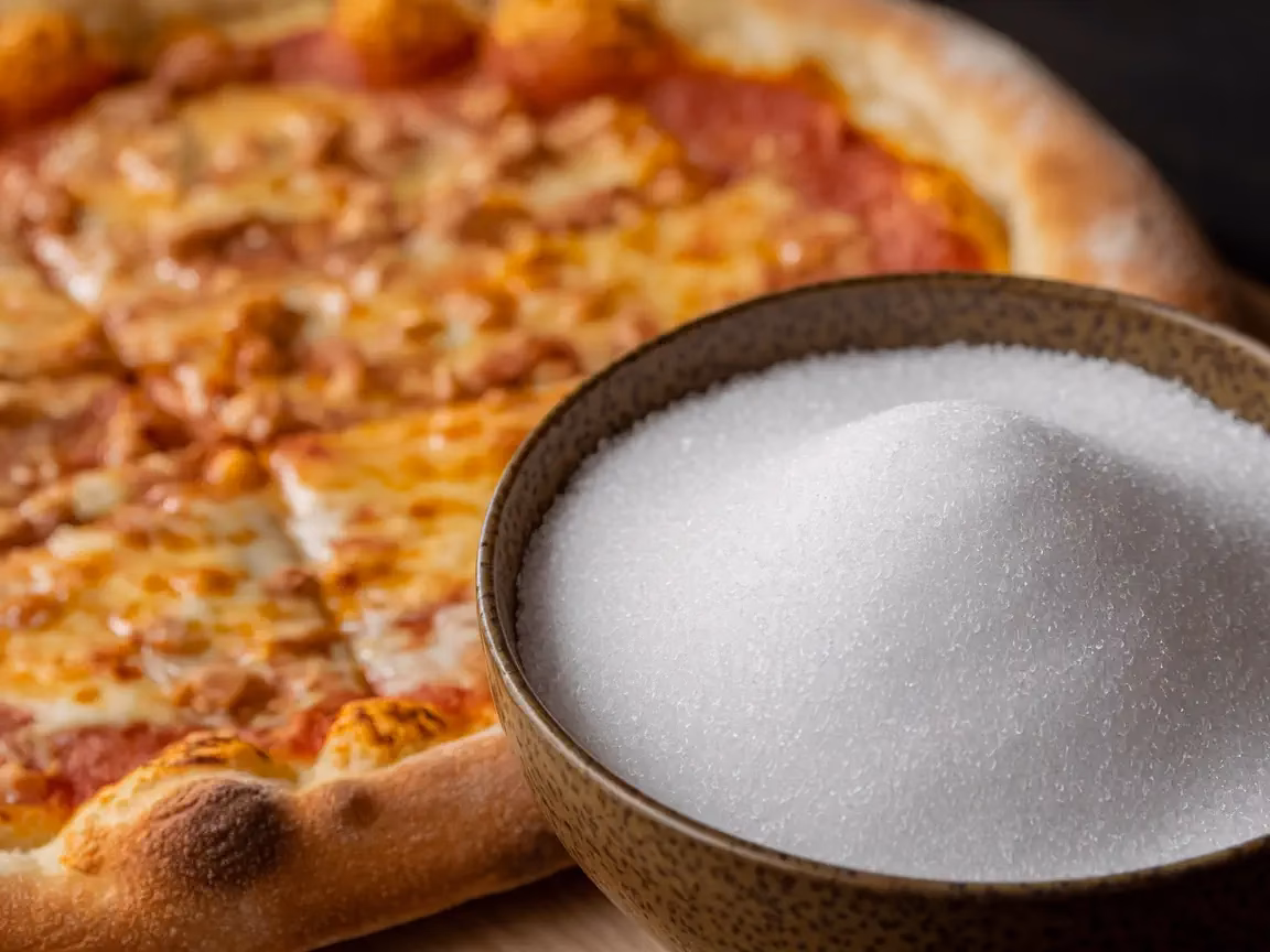 How much sugar is in a pizza?