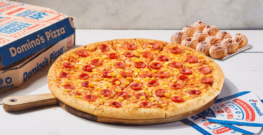 ¿Qué ofrece Domino's pizza?