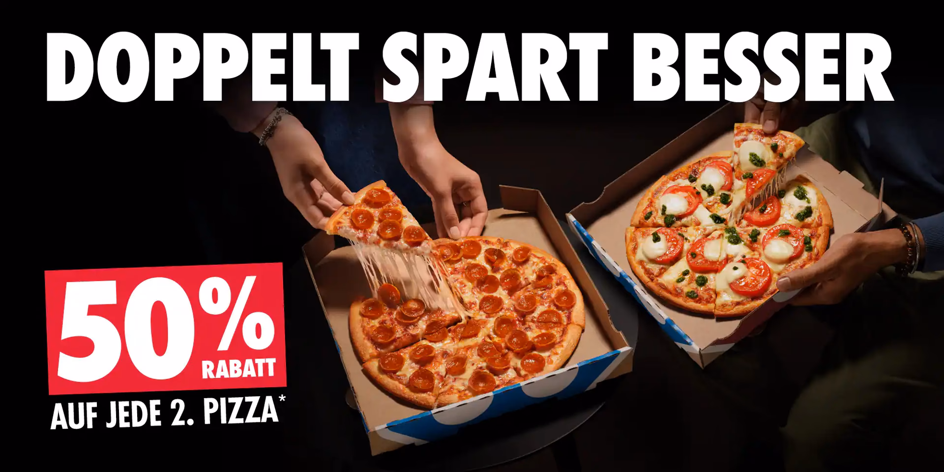 Wie bekomme ich die dritte Pizza bei Domino's?