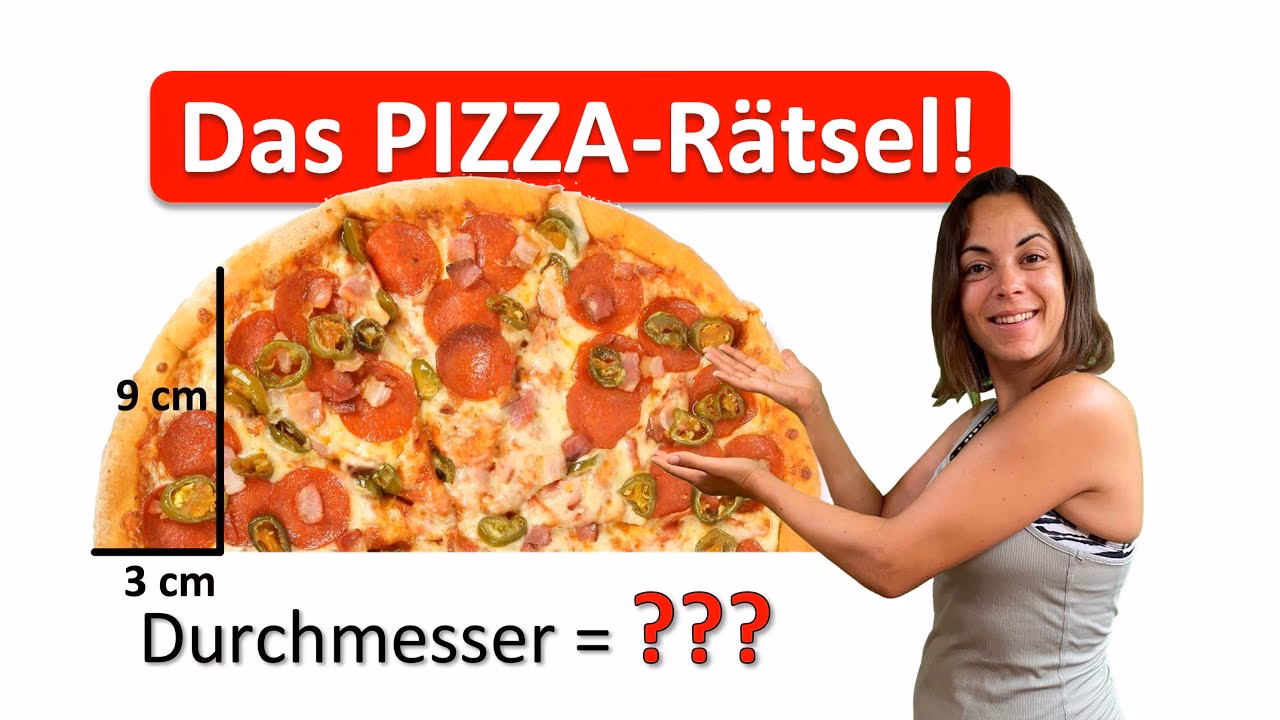Wie berechnet man die Fläche einer Pizza?