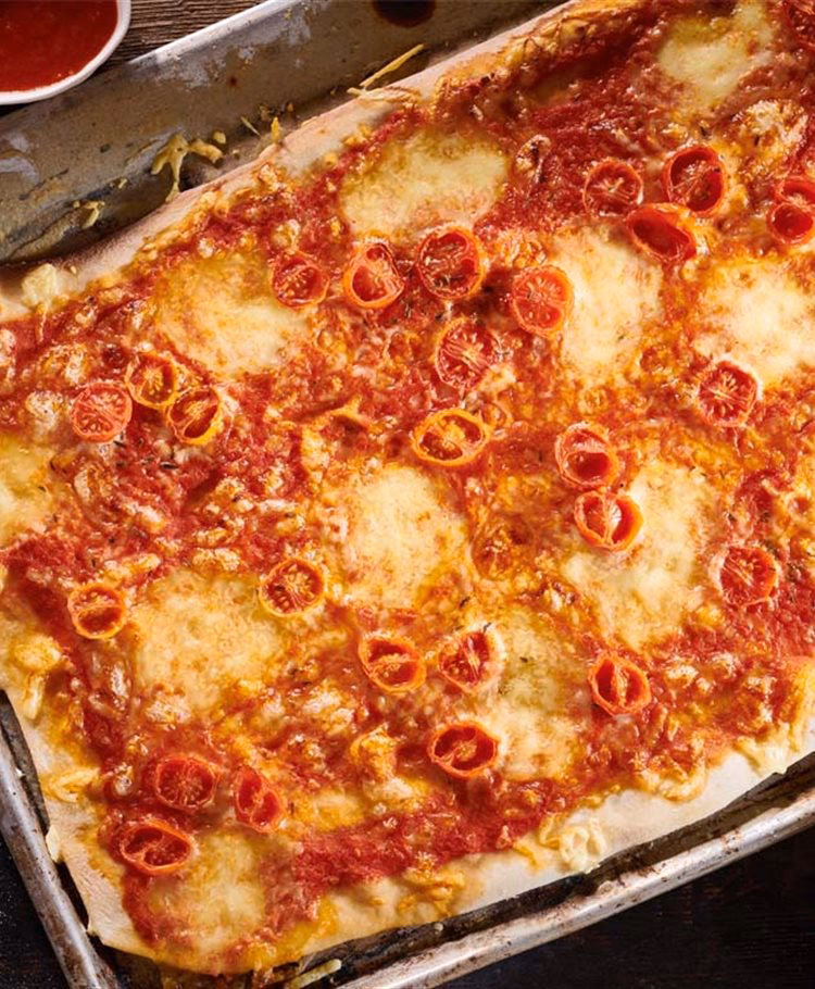 Wie bereite ich eine Pizza zu?