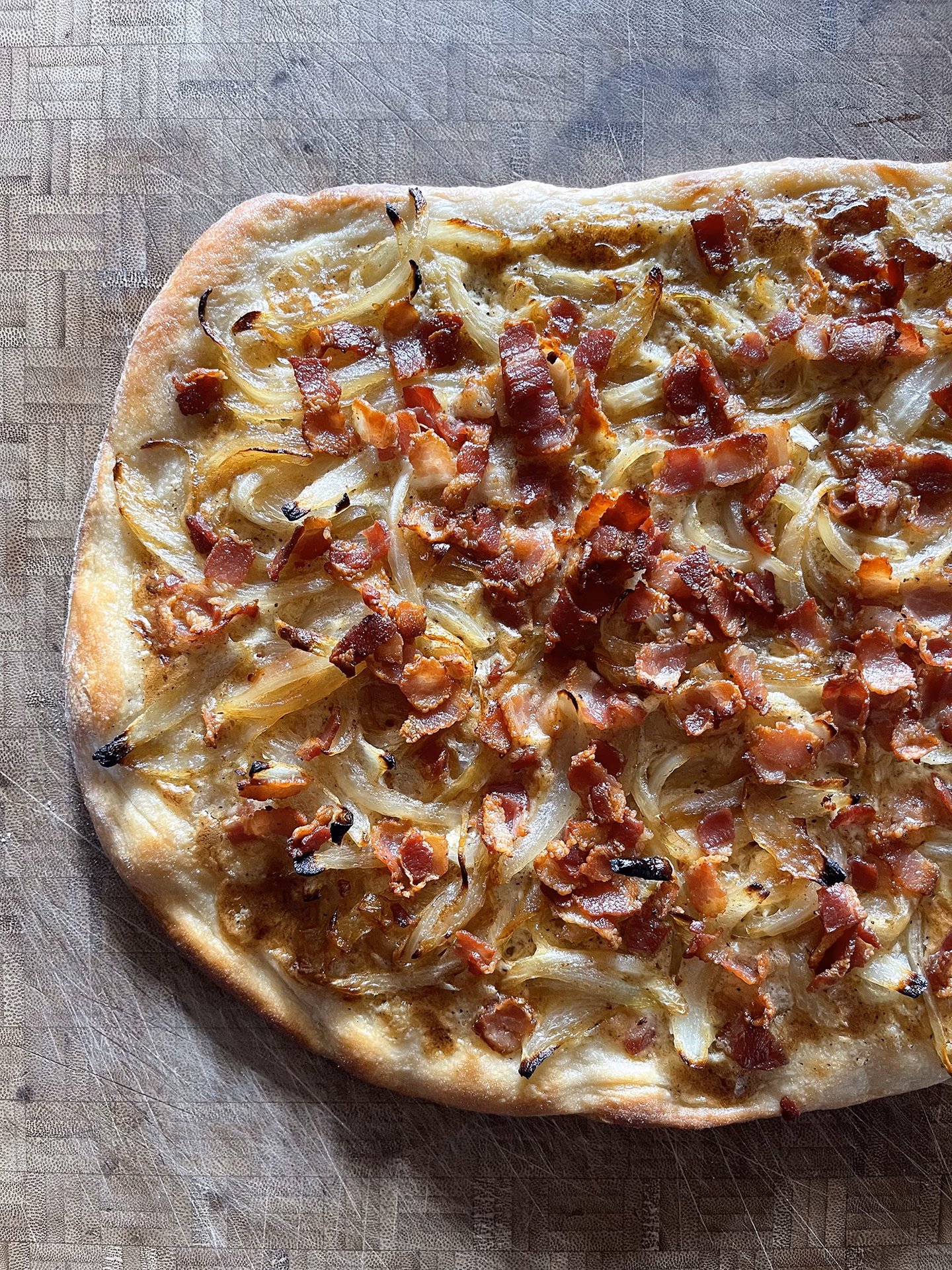 Was ist ein Flammkuchen mit Spinat?