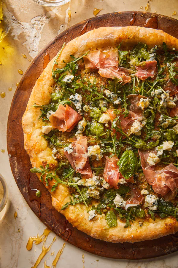 What is a gourmet pizza topping?