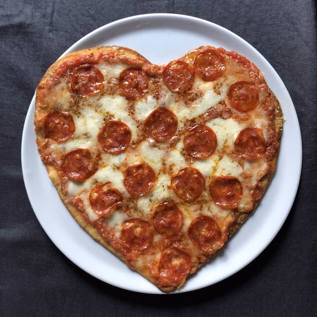 How do you make a heart shaped pizza?