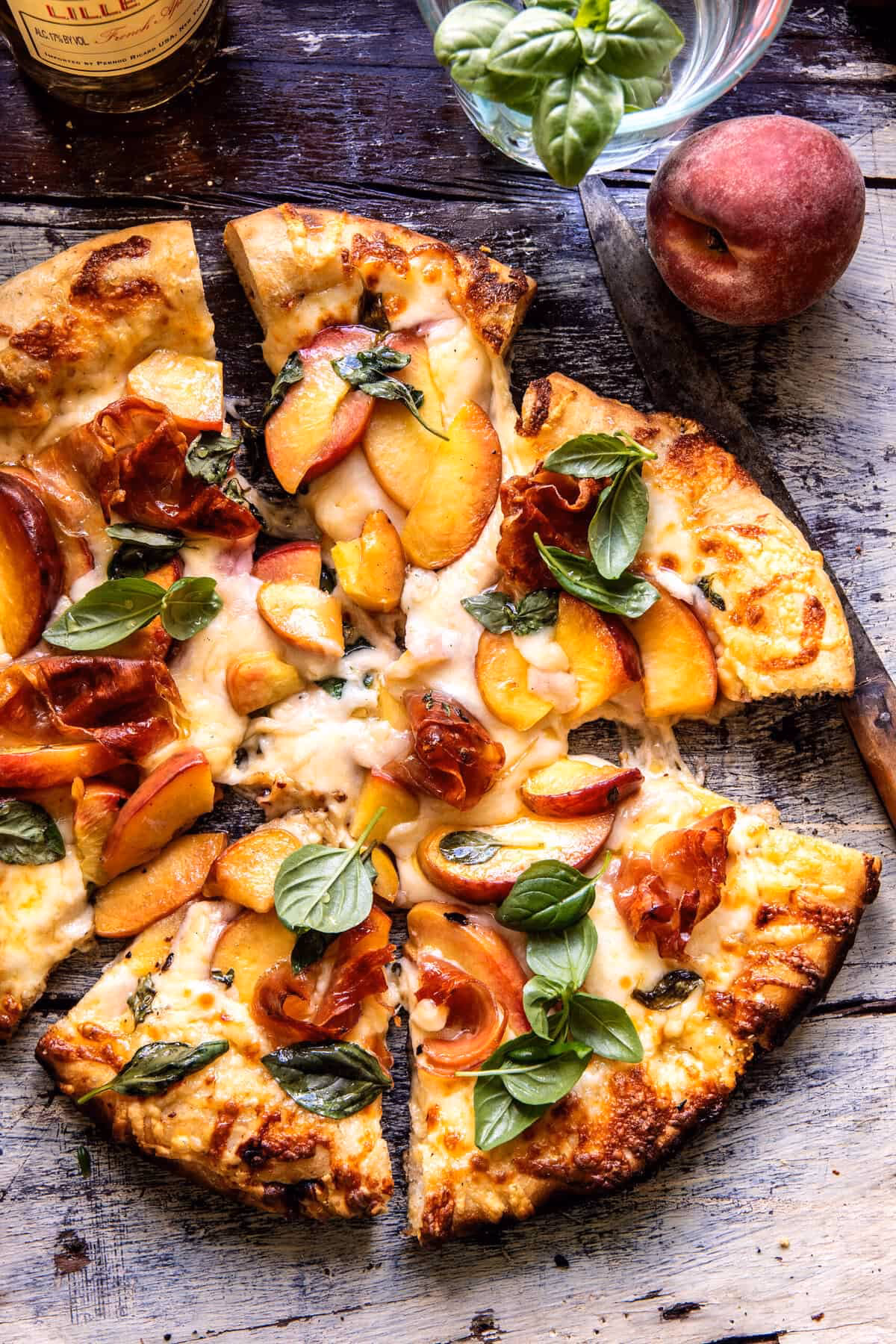 What is a peach pizza?