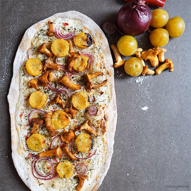 Wie bekomme ich frische Pilze auf die Pizza?