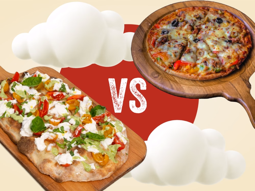 Was ist der Unterschied zwischen Pinsa und Käse?