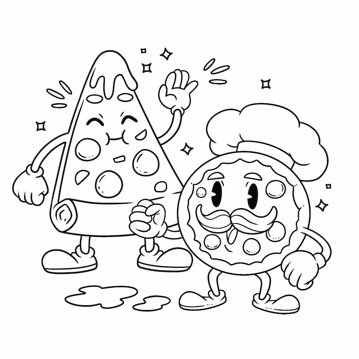 How many pizza coloring pages are there?