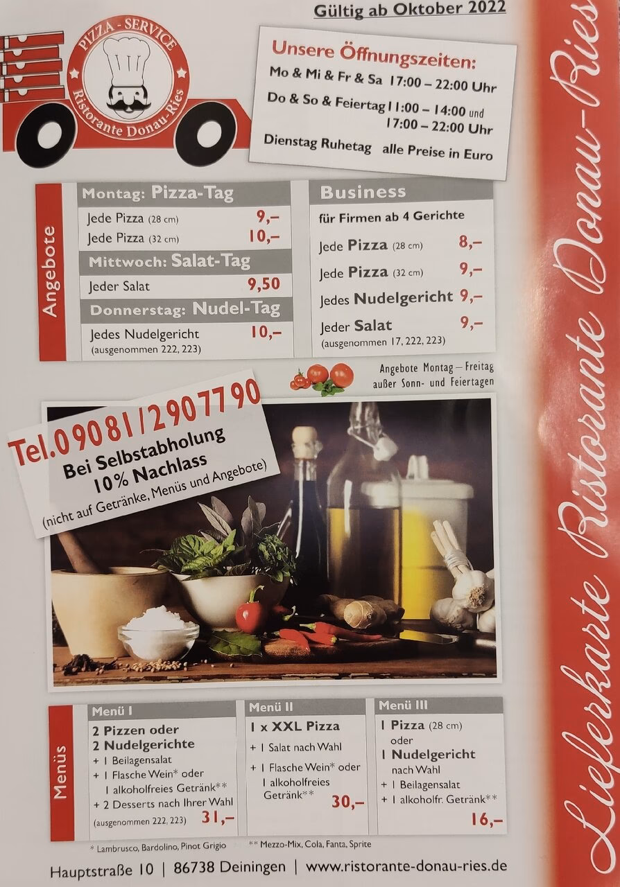 Wie viel kostet eine Pizza?