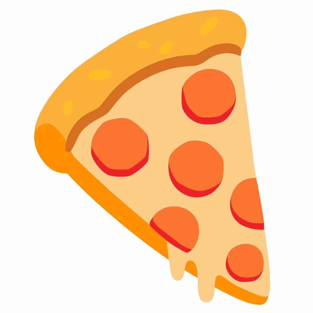 What emoji has a slice of pizza?