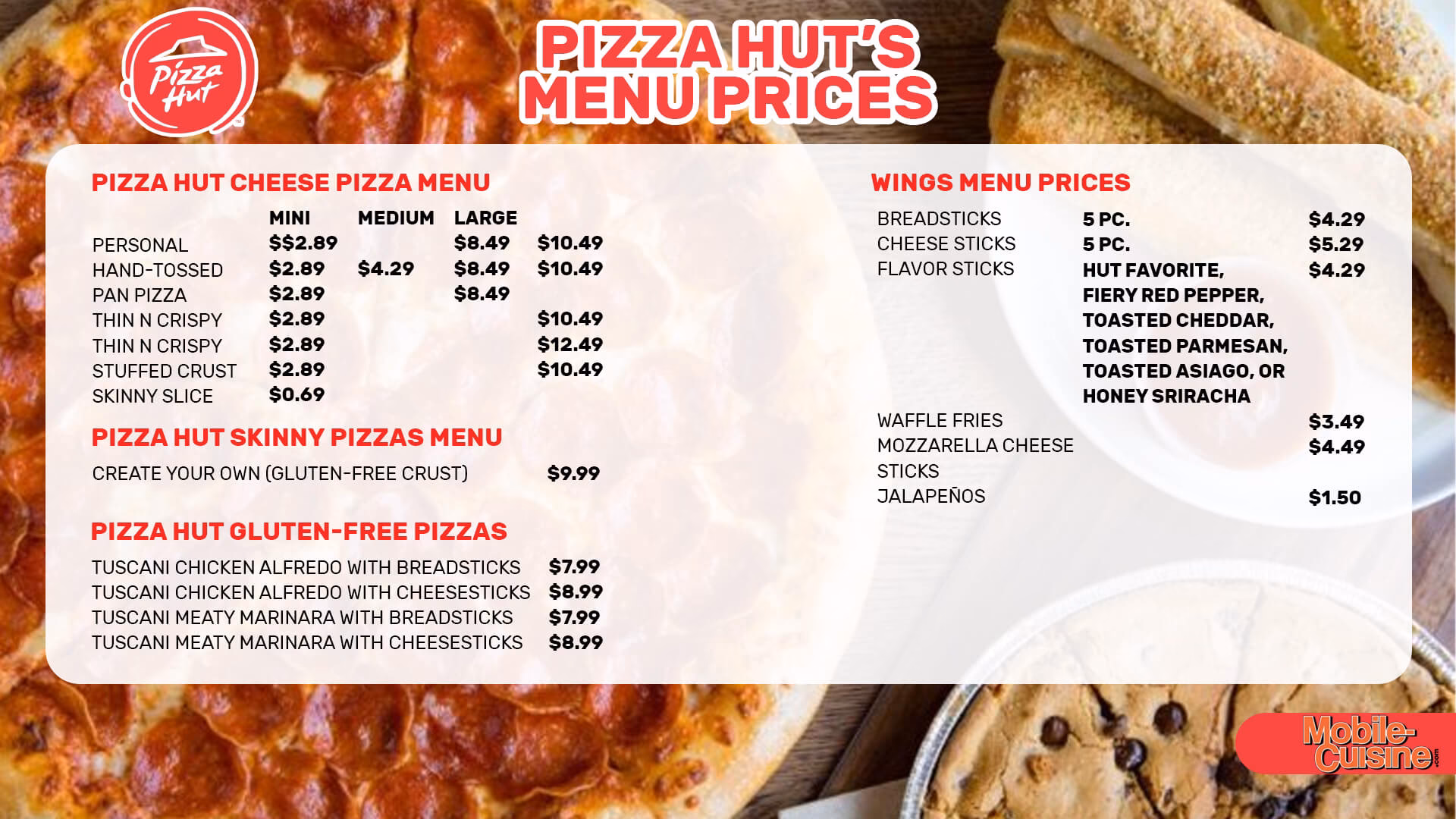 How much does a Pizza Hut Pizza cost?