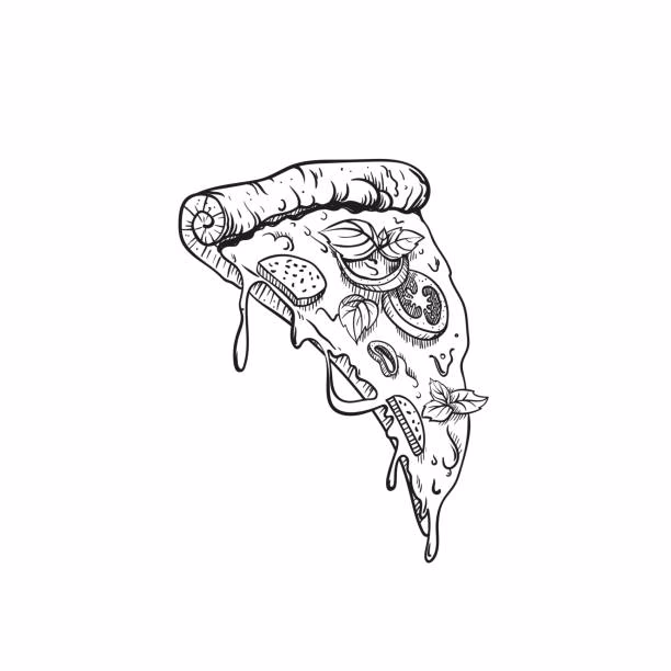 How many pizza black and white vectors are there?