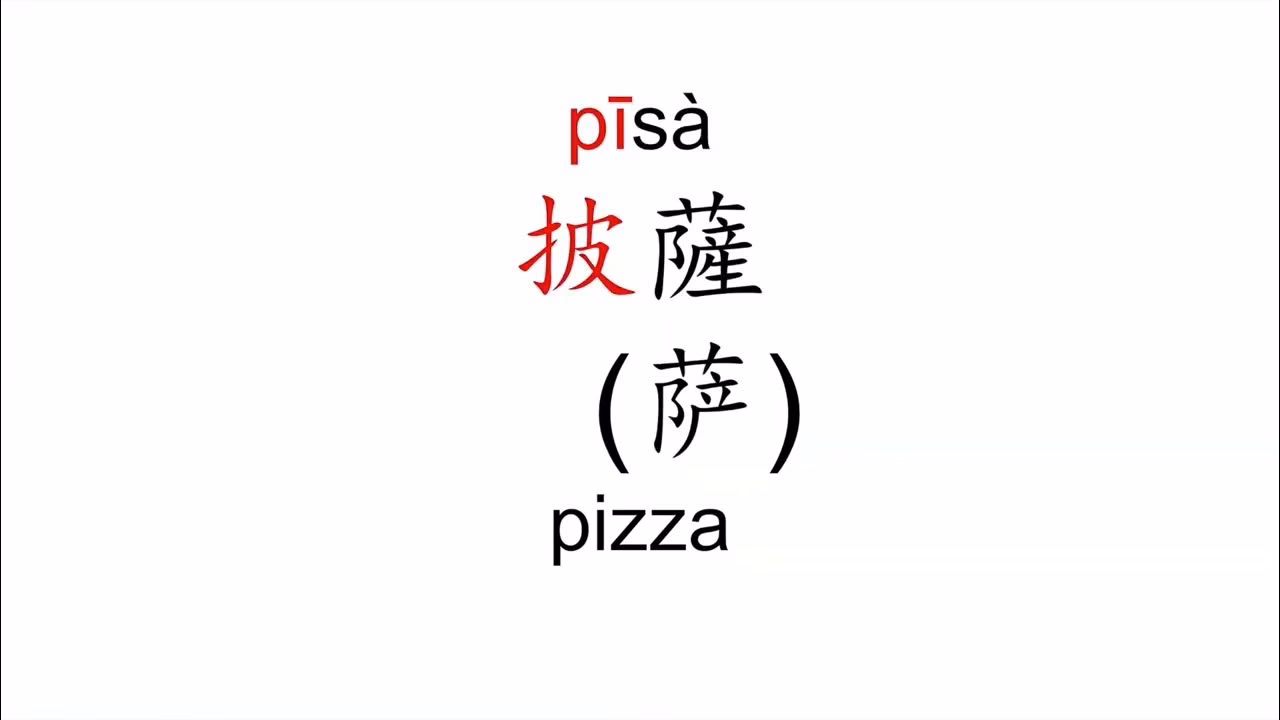How is pizza pronounced in Chinese?