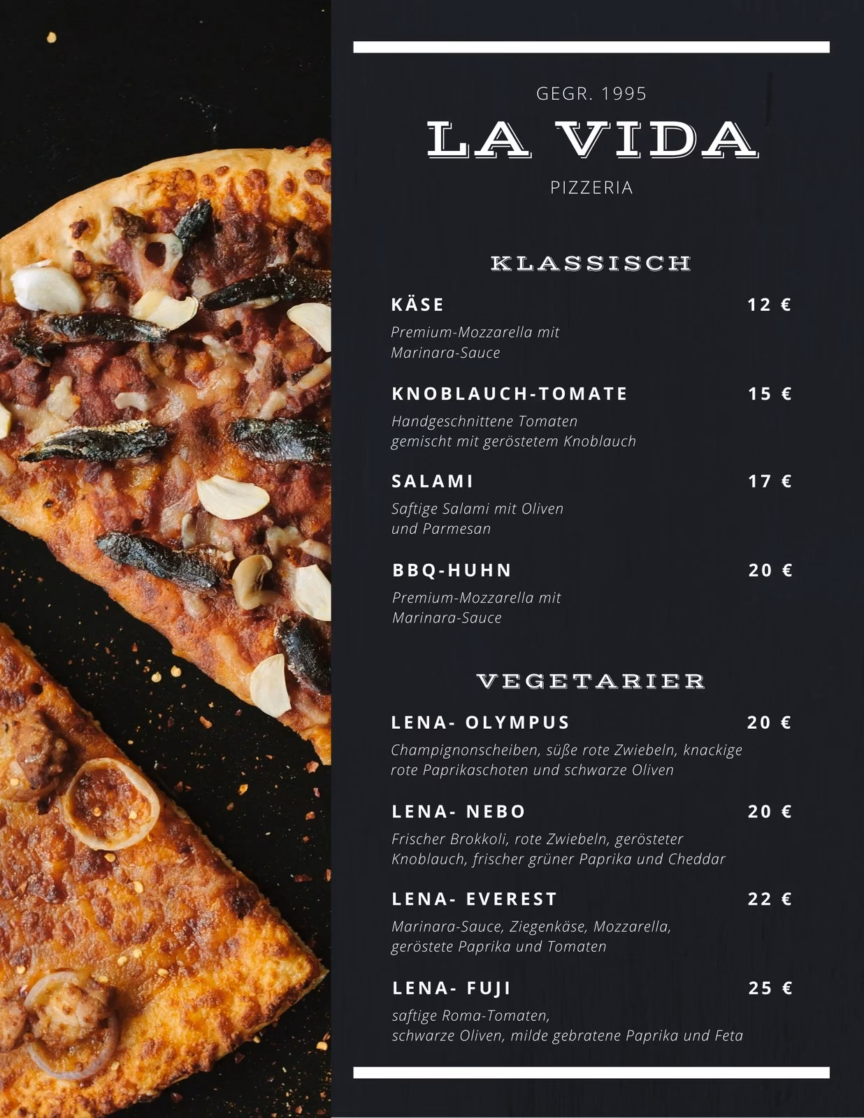 Wie erstelle ich eine individuelle pizzakarte?