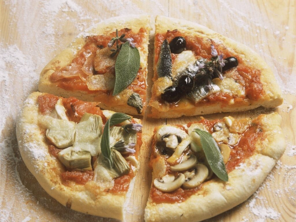 Wie viele Beläge gibt es in der Pizza?