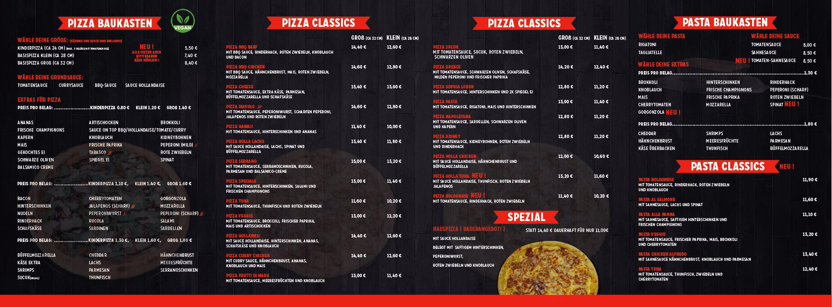 Wie wird eine Pizza zubereitet?