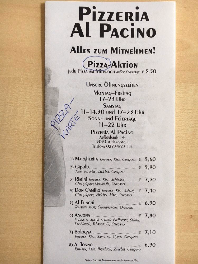 Was bietet Pizzeria Al Pacino?