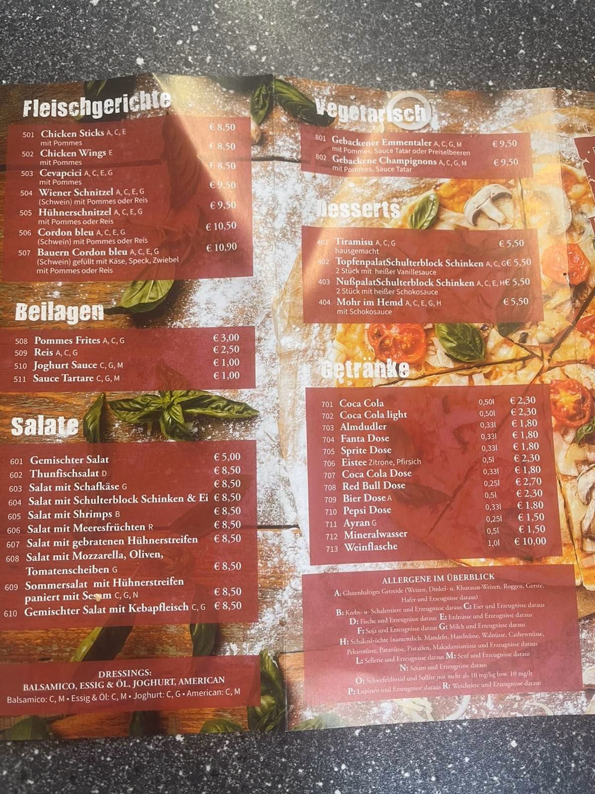 Wie viele Gerichte und Getränke gibt es in Retz?