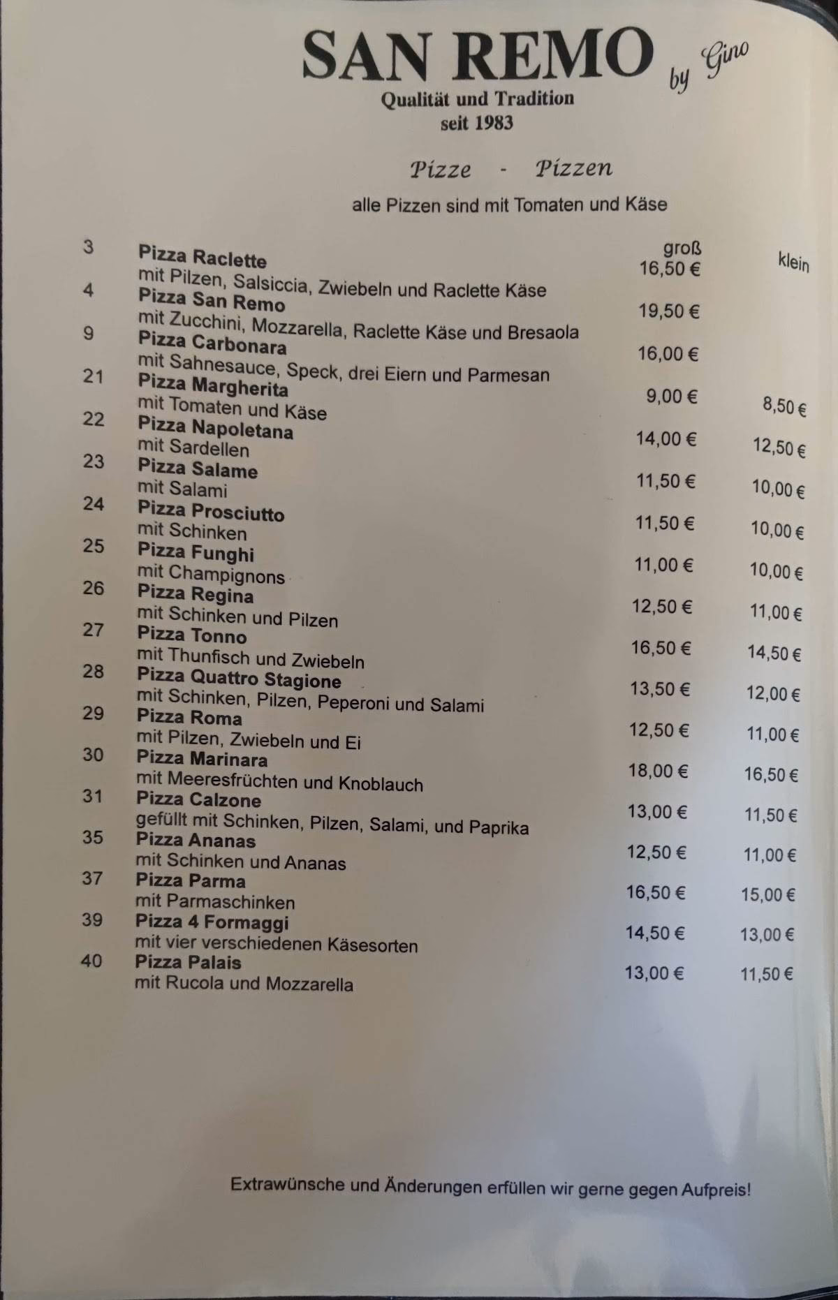 Was gibt es in San Remo zu essen?