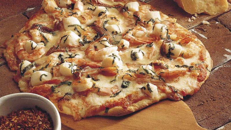 What is seafood pizza?