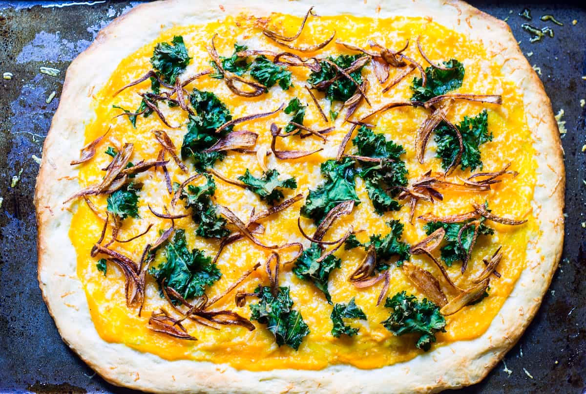 How long do you cook a squash pizza?