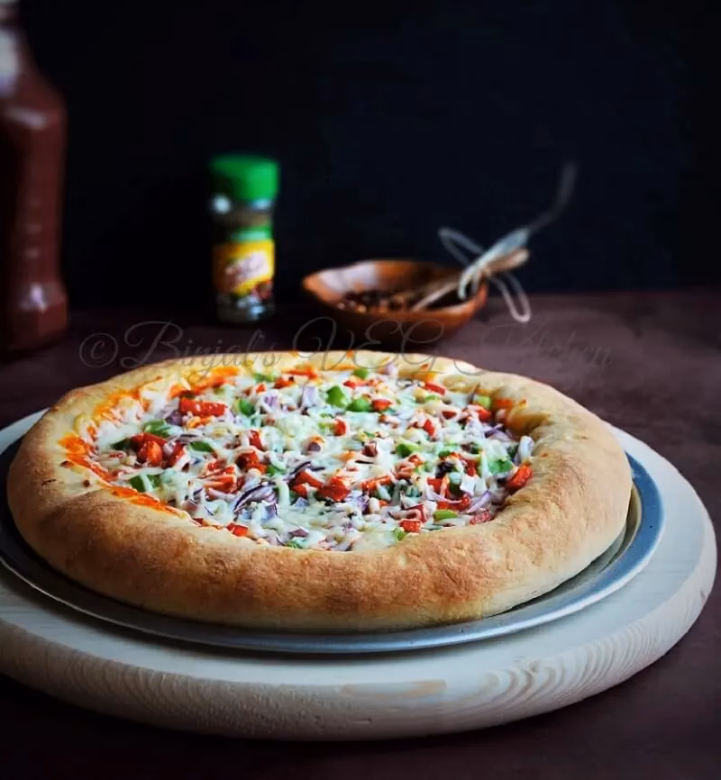 How do you cook a stuffed pizza?
