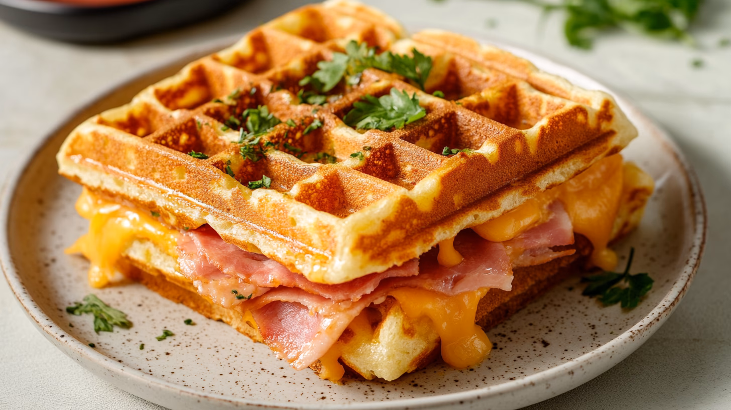 Welche Rezepte gibt es für deftige Pizza-Waffeln?